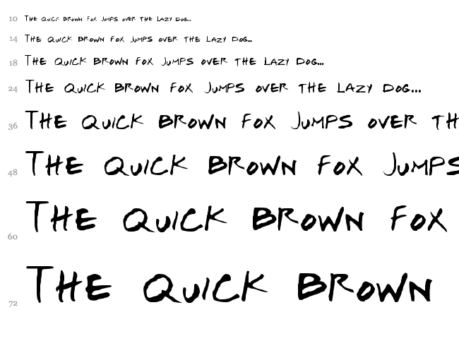 Josef Xuereb's Friends font waterfall